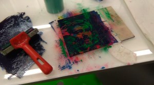 Lino cut by Michael Stafford