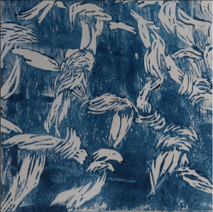 Lino print by Úna Curley